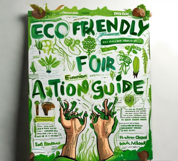 指尖生绿，动态环保有字手抄报，创意设计里的环保行动指南